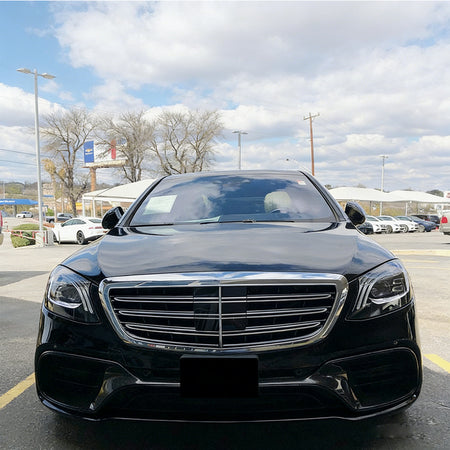 For Mercedes Benz W222 S63 S65 AMG Carbon Fiber Front Bumper Decoration Vent Trims-Ahacarbon