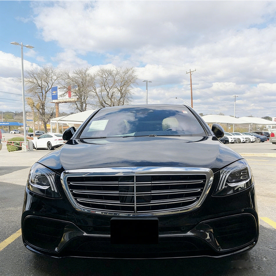 For Mercedes Benz W222 S63 S65 AMG Carbon Fiber Front Bumper Decoration Vent Trims-Ahacarbon