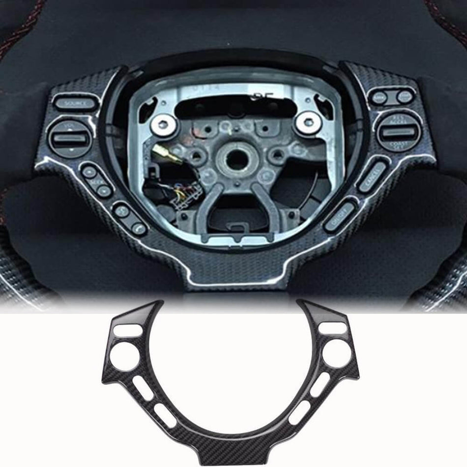 For Nissan GTR Coupe 2-Door 09-15 Carbon Fiber Steering Wheel Covers Interior Parts
