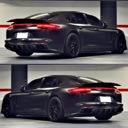 Porsche Panamera 971.2 2017-2026 Carbon Fiber Rear Bumper Diffuser Lip Spoiler-Ahacarbon