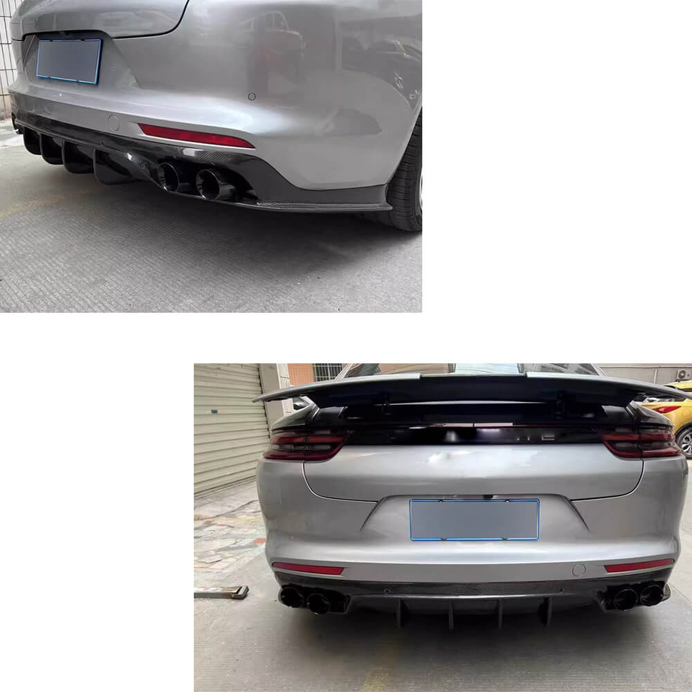 Porsche Panamera 971.2 2017-2026 Carbon Fiber Rear Bumper Diffuser Lip Spoiler-Ahacarbon