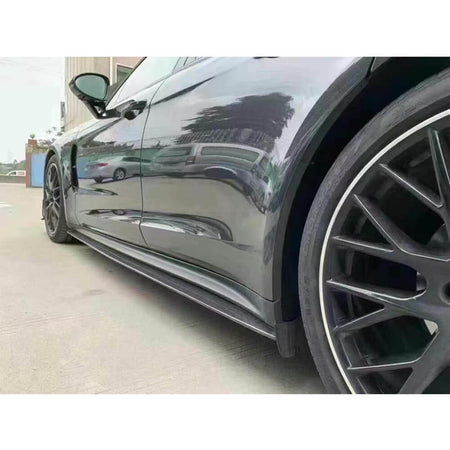Porsche Panamera 971.2 2017-2026 Carbon Fiber Side Skirts Extension Lip Spoiler-Ahacarbon