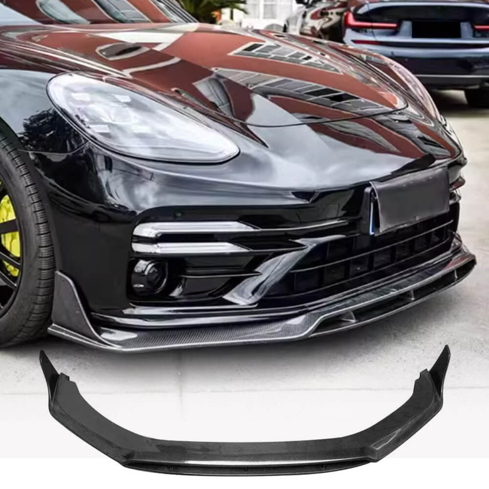 Porsche Panamera 971.2 2023-2026 Carbon Fiber Front Bumper Lip Chin Spoiler Body Kit-Ahacarbon