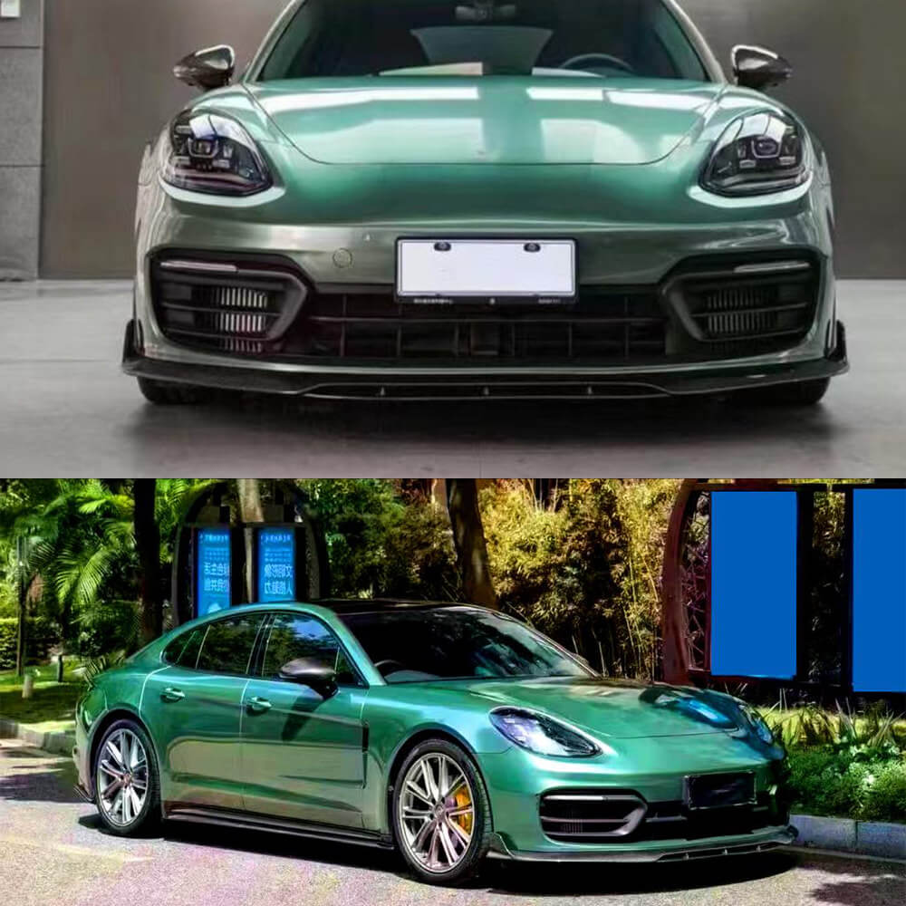 Porsche Panamera 971.2 2023-2026 Carbon Fiber Front Bumper Lip Chin Spoiler Body Kit-Ahacarbon