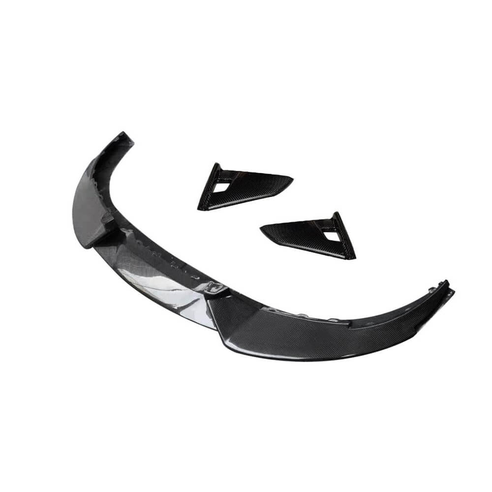 パーツ popochan Porsche Taycan Turbo S 9J1 Carbon Fiber Front Lip Spoiler