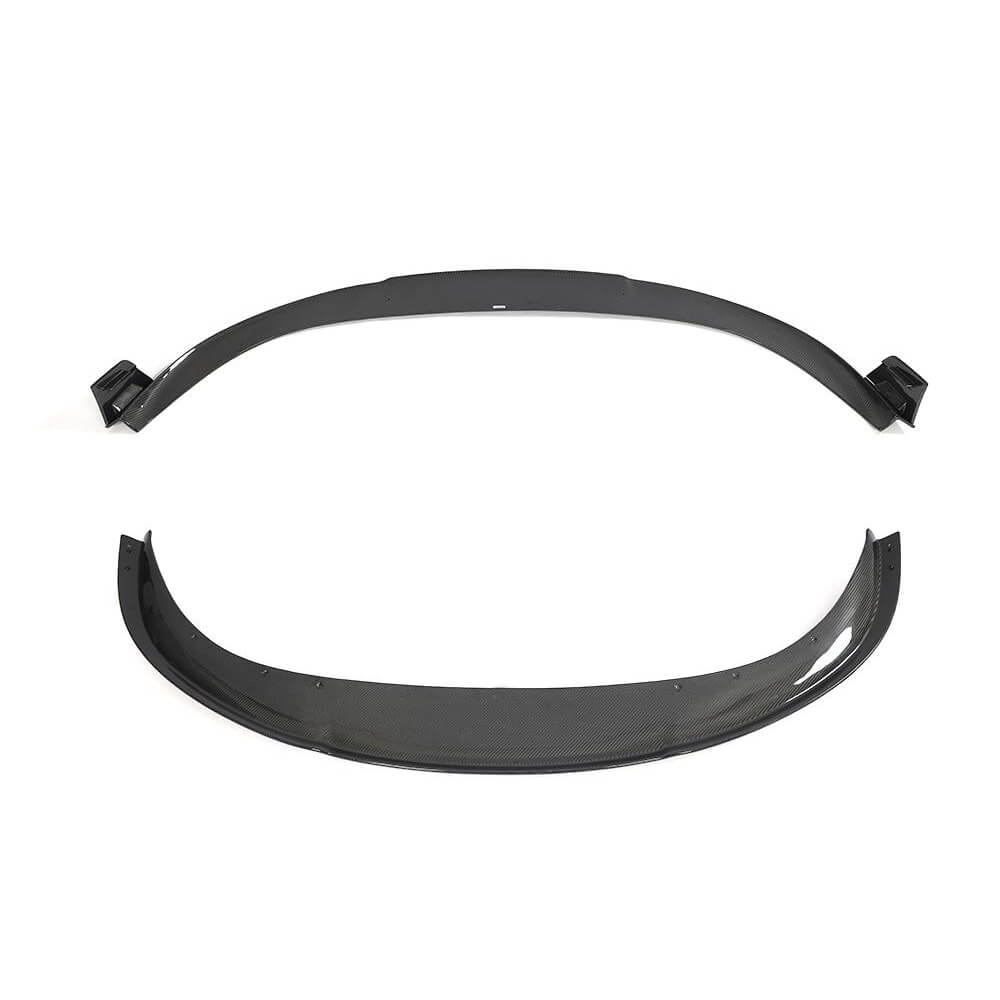 Porsche Taycan 9J1 Carbon Fiber Front Lip Spoiler | Exterior Mods