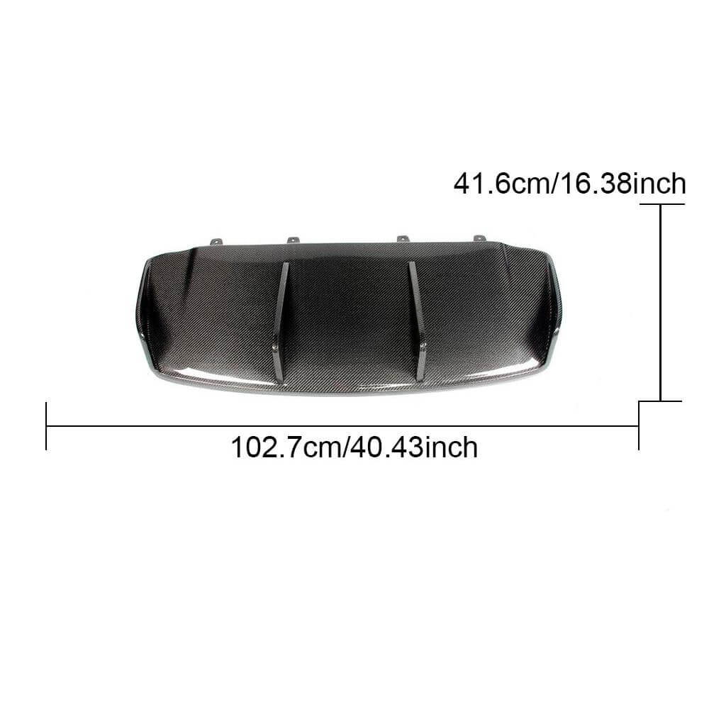 Porsche Taycan Base 4S Sedan 4-Door 2019-2024 Carbon Fiber Rear Bumper Lip-Ahacarbon