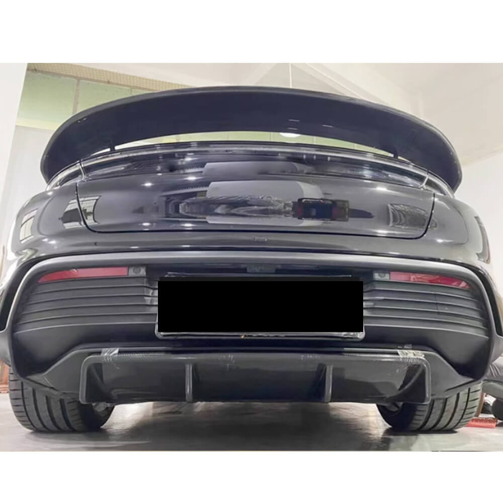 Porsche Taycan Base 4S Sedan 4-Door 2019-2024 Carbon Fiber Rear Bumper Lip-Ahacarbon
