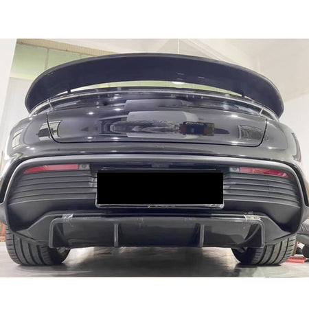 Porsche Taycan Base 4S Sedan 4-Door 2019-2024 Carbon Fiber Rear Bumper Lip-Ahacarbon