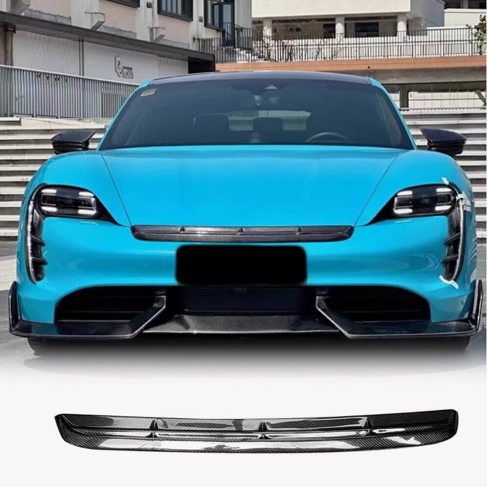 Porsche Taycan Turbo S 9J1 Carbon Fiber Front Hood Grill Cover