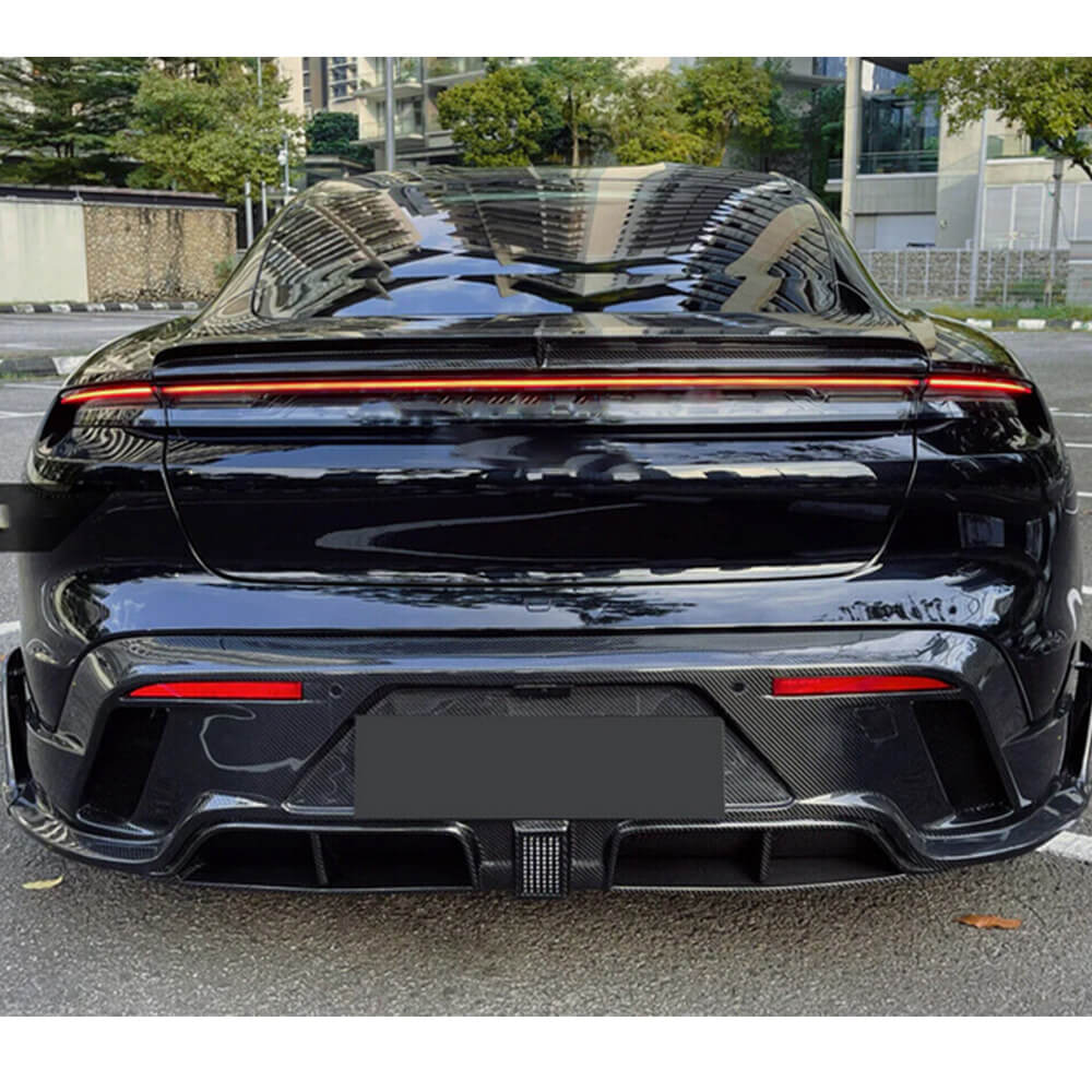 Porsche Taycan Turbo S 9J1 Carbon Fiber Rear Trunk Spoiler | Rear