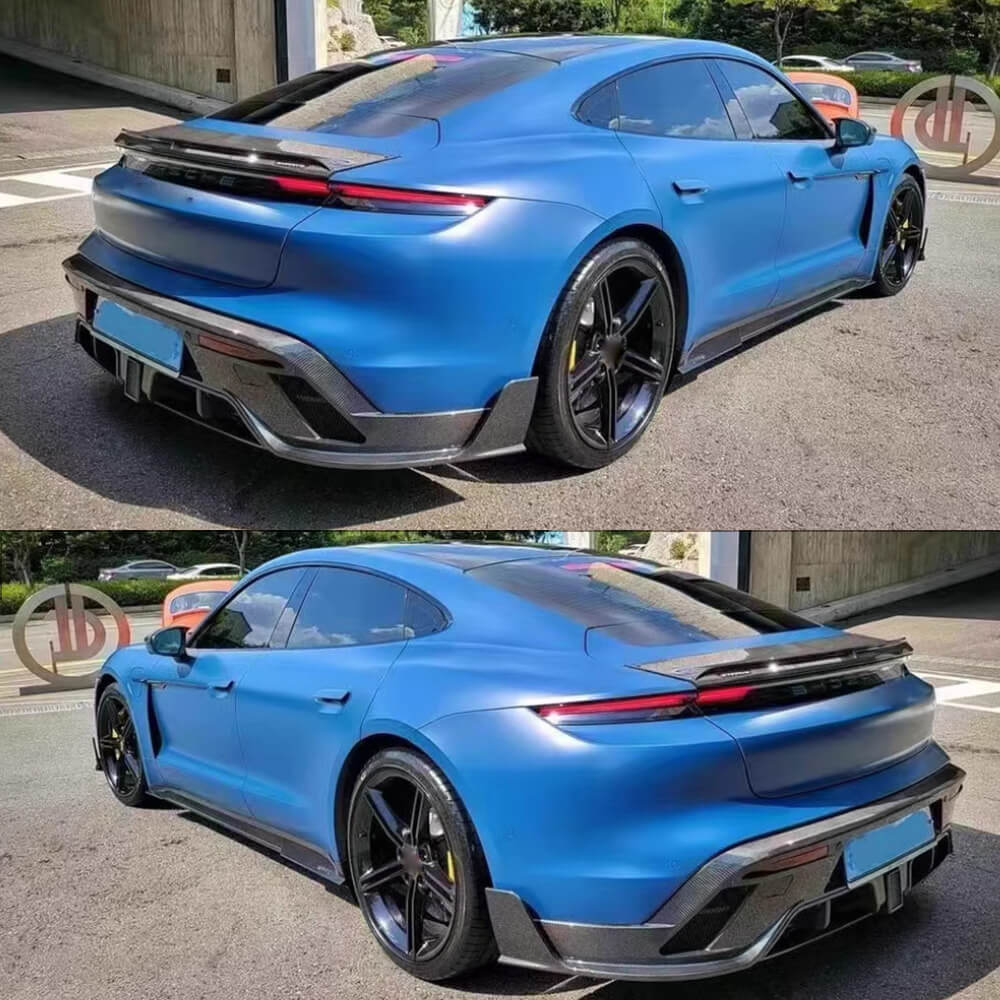 Porsche Taycan Turbo S 9J1 Carbon Fiber Rear Trunk Spoiler | Rear