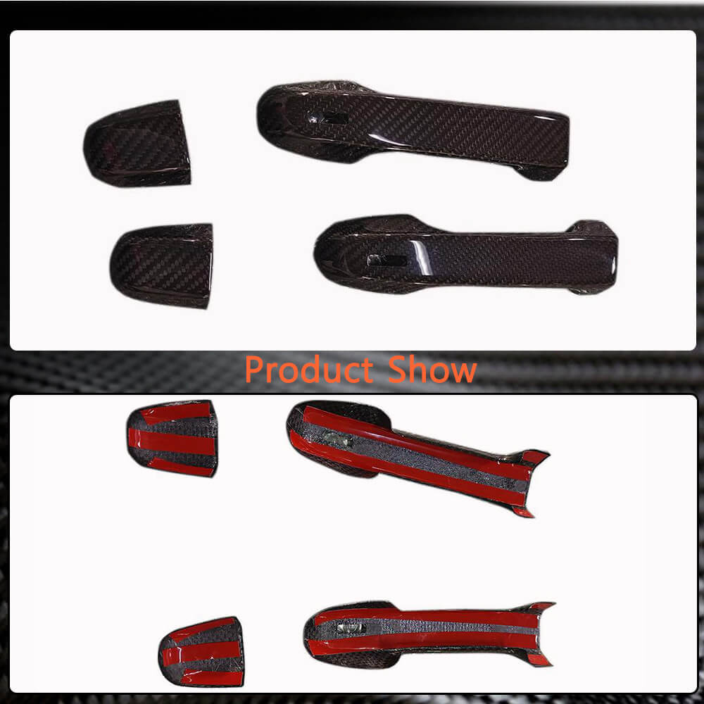 Glossy Carbon Fiber Door Handle Covers For 2006-2012 Toyota RAV4 5-Door – 6 Piece Set