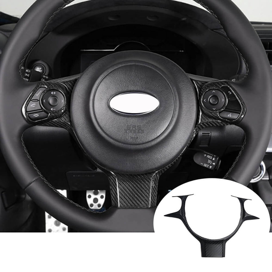 For Subaru BRZ Toyota GT86 Dry Carbon Fiber Steering wheel patch Interior parts