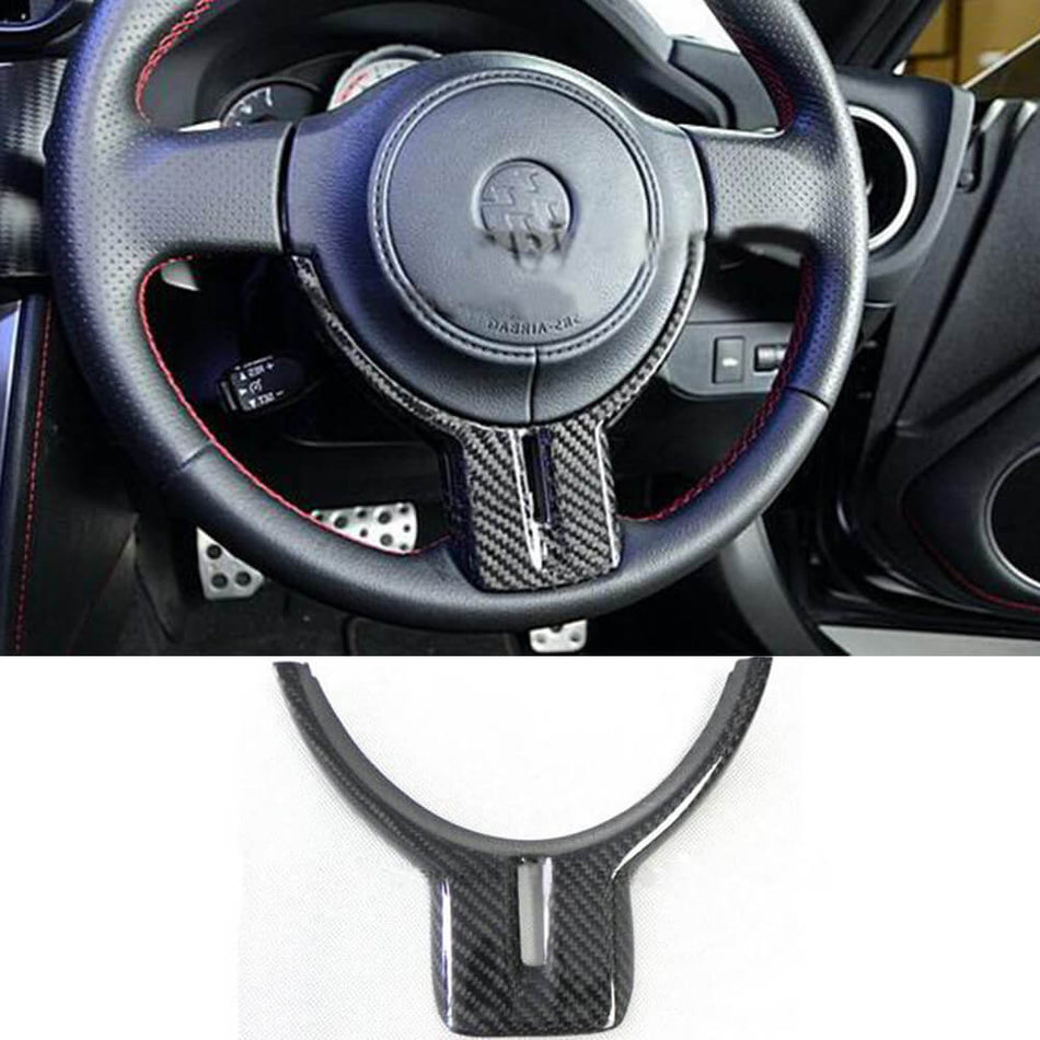 For Subaru BRZ Toyota GT86 FT86 Scion FR-S Carbon Fiber Steering Wheel Covers Interior Parts