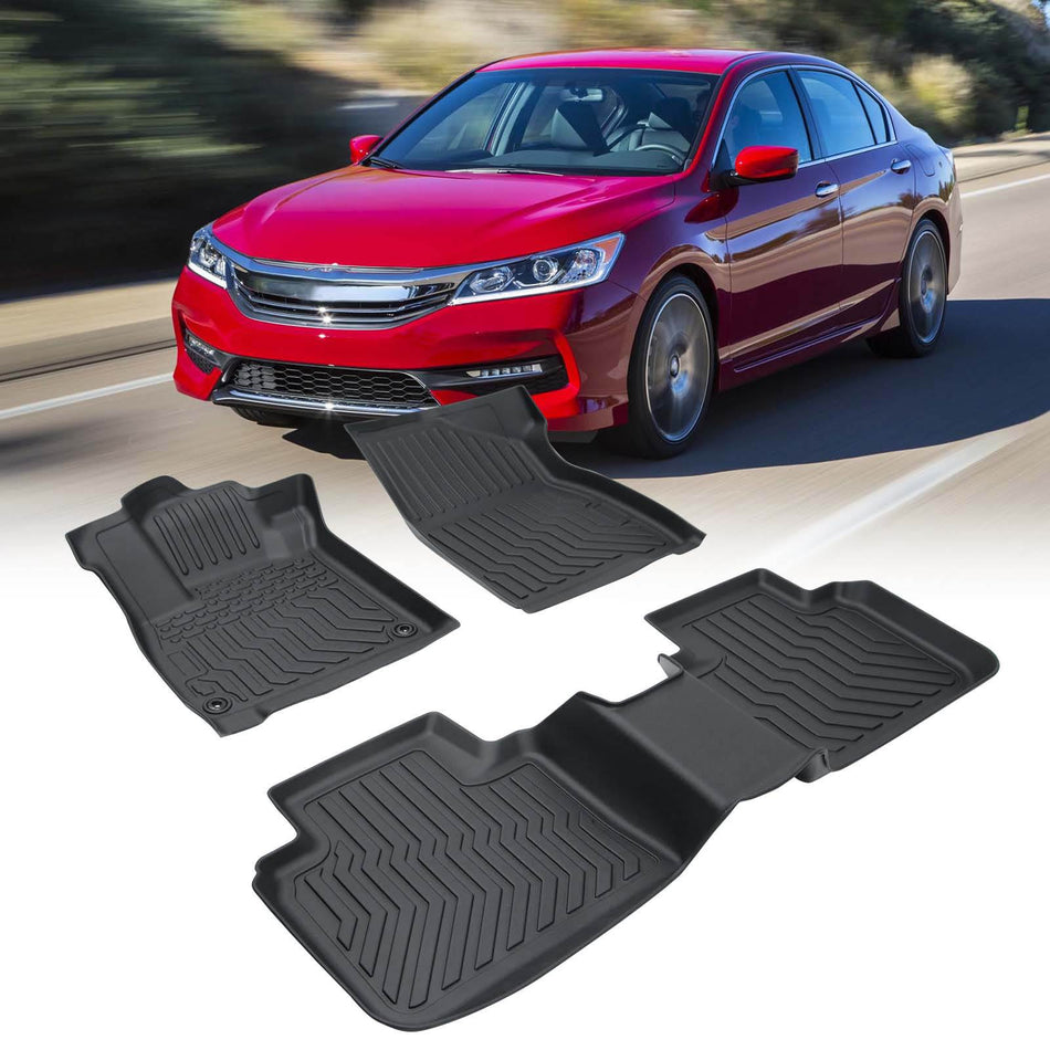 TPE Rubber Car Floor Mats All-Weather For 18-23 Honda Accord