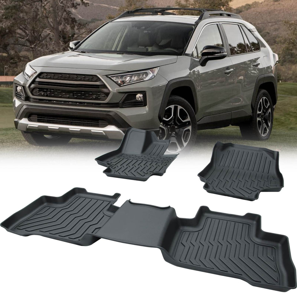 TPE Rubber Car Floor Mats For 19-23 Toyota RAV4