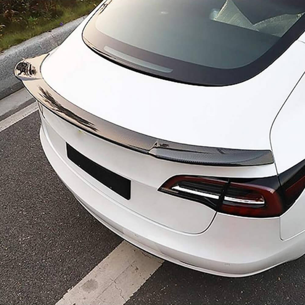 Tesla Model 3 2017-2023 ABS Carbon Look Rear Trunk Spoiler-Ahacarbon