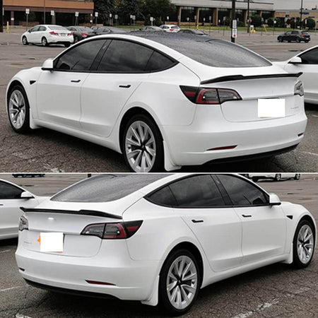 Tesla Model 3 2017-2023 ABS Carbon Look Rear Trunk Spoiler-Ahacarbon