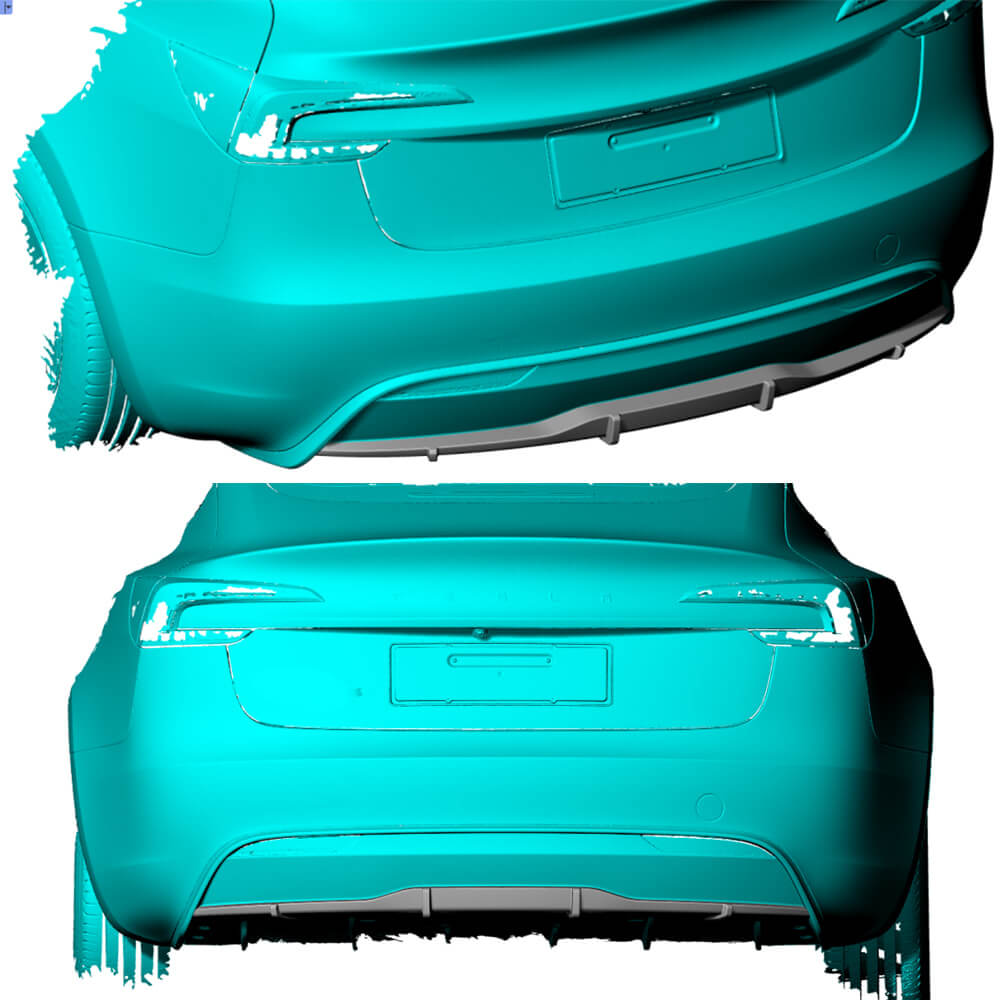 Carbon Fiber Rear Bumper Diffuser for Tesla Model 3 2023 - www.ahacarbon.com