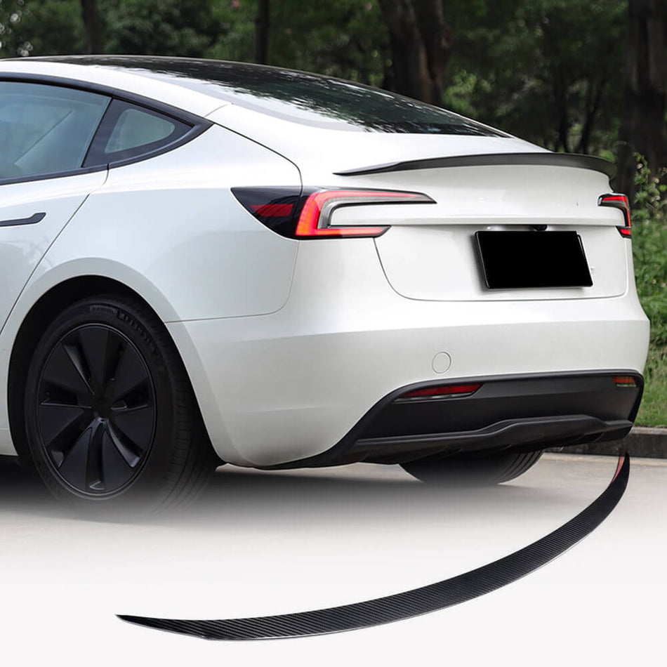 Tesla Model 3 2023UP Dry Carbon Fiber Rear Trunk Spoiler-Ahacarbon
