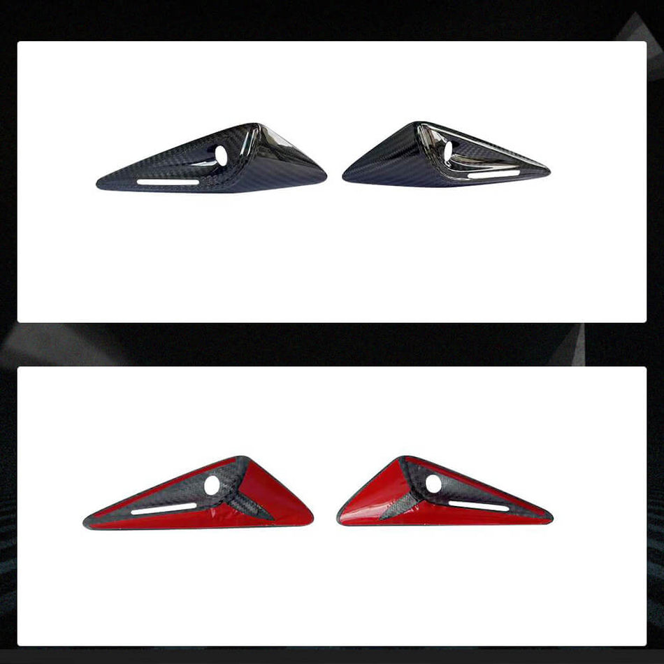 For Tesla Model X 2023+ Dry Carbon Fiber Side Air Fender Vent Cover Trims