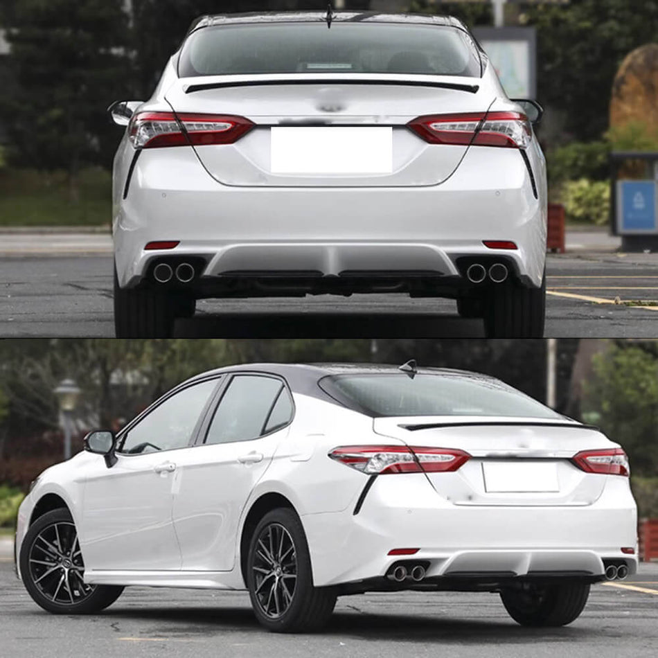 For Toyota 8th Gen Camry LE SE XLE XSE 2018-2024 Glossy Black Rear Trunk Spoiler Boot Wing Lip