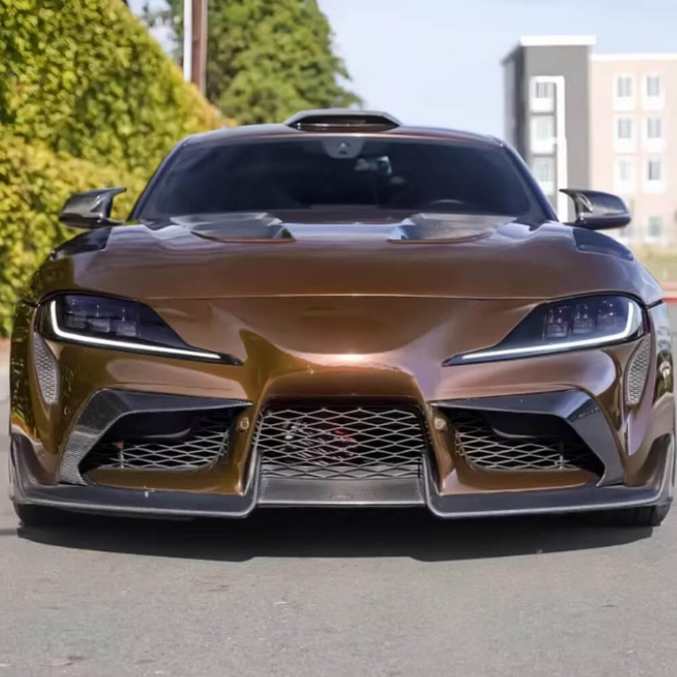 ToyotaSupraGRA90A91MK5_2019-2024_CarbonFiberFrontBumperLip_ahacarbon