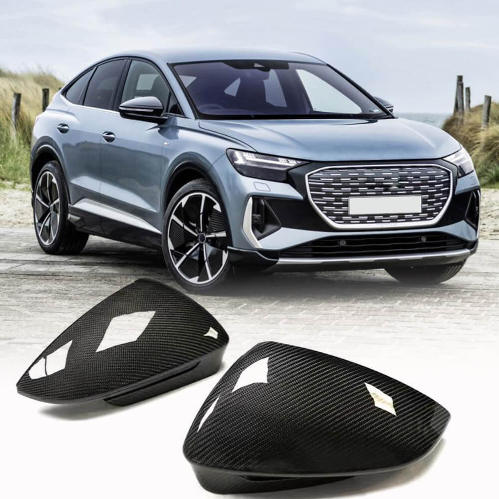 Volkswagen ID4 ID6 /Audi Q4 Q5 e-tron Sport Utility 4-Door 2022 Mirror Covers Carbon Fiber-Ahacarbon