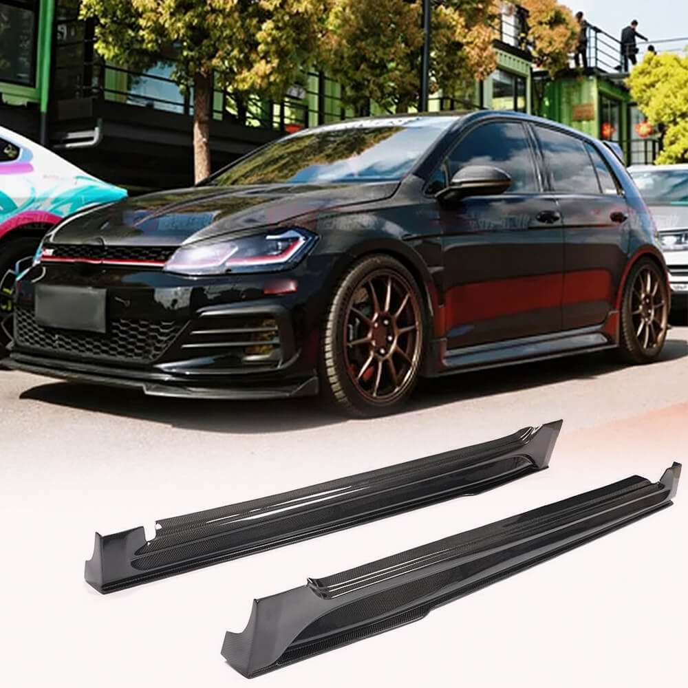 Volkswagen VW Golf 7 MK7 Base 2014-2016 Side Skirts Carbon Fiber-Ahacarbon