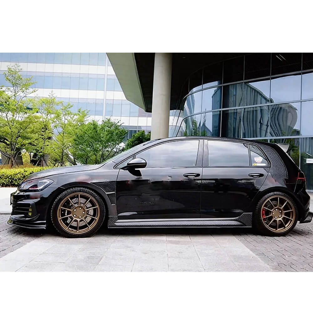 Volkswagen VW Golf 7 MK7 Base 2014-2016 Side Skirts Carbon Fiber-Ahacarbon
