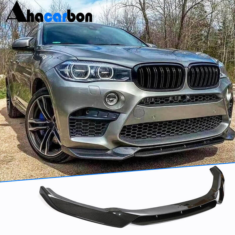 BMW X5M F85 X6M F86 2015-2019 Front Bumper Lip Carbon Fiber-Ahacarbon