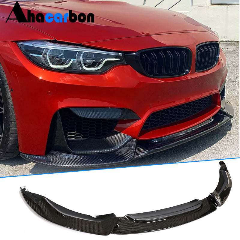 BMW F80 M3 F82 F83 M4 2014-2020 Front Bumper Lip Carbon Fiber