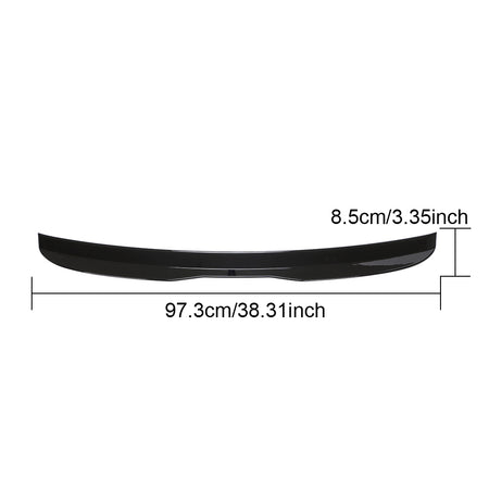 Audi A3 Hatchback ABS roof spoiler dimensions and size reference
