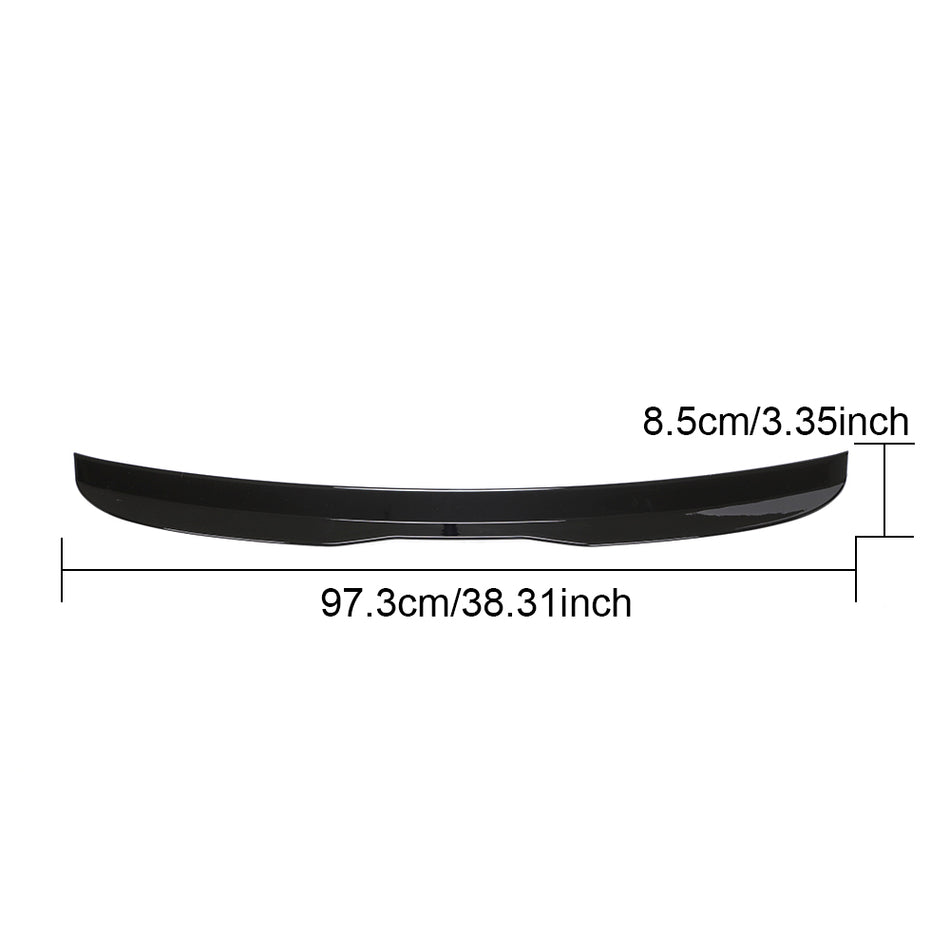 Audi A3 Hatchback ABS roof spoiler dimensions and size reference
