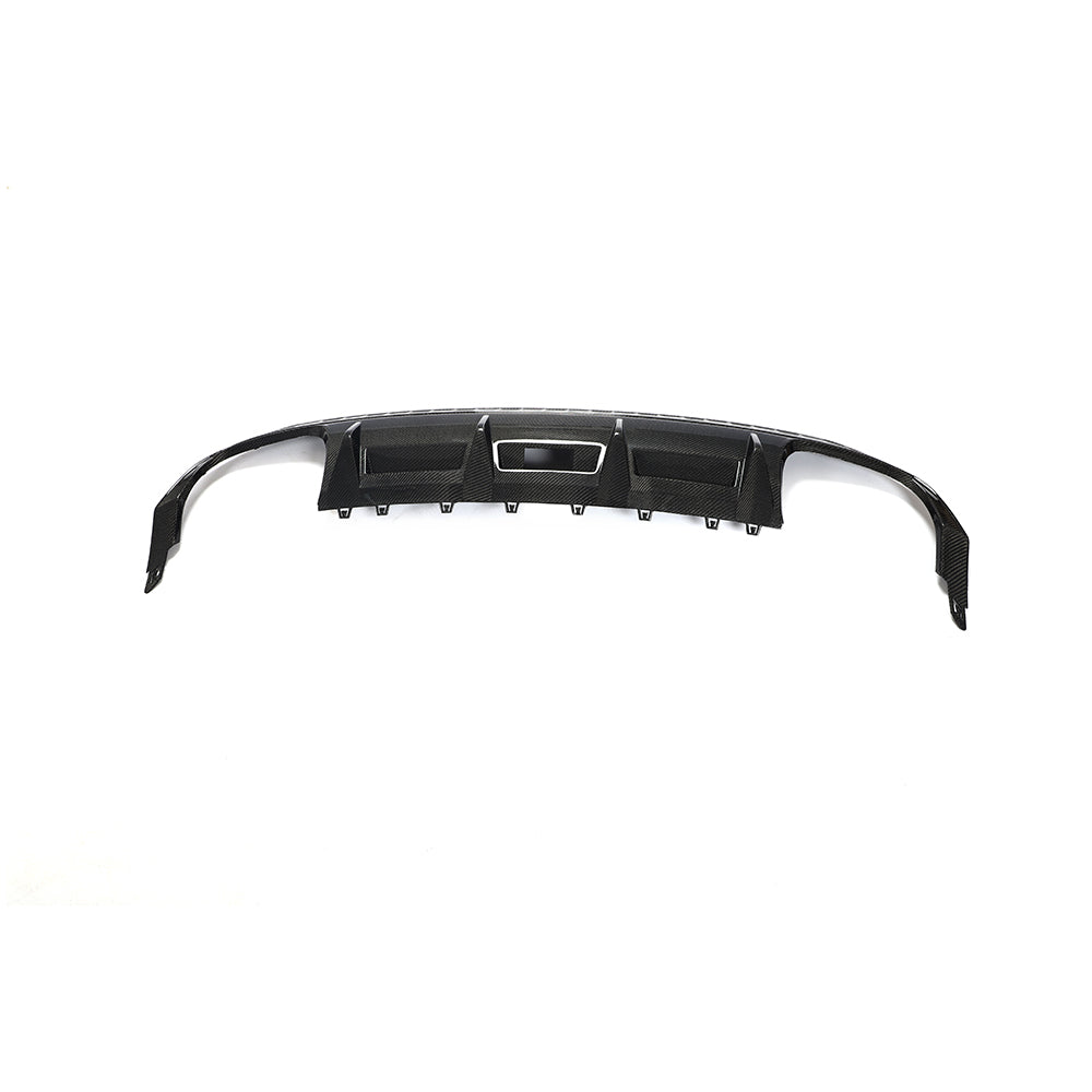 Front exterior view of the Audi A3 S Line S3 8Y carbon fiber rear diffuser