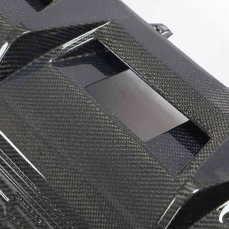 Center opening and diffuser fin detail on the Audi A3 S Line S3 8Y rear diffuser