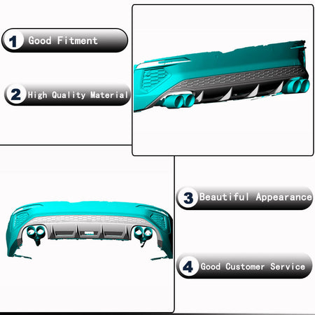 Fitment and installation reference for the Audi A3 S Line and S3 8Y rear diffuser