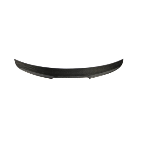 Audi A3 S3 RS3 8V PSM-style carbon fiber trunk spoiler front view