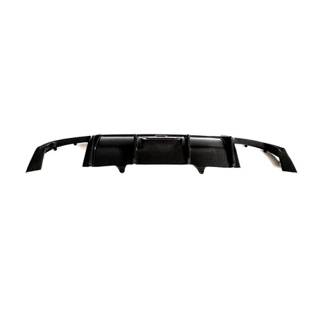 Audi A4 B9 Base carbon fiber rear bumper diffuser front view