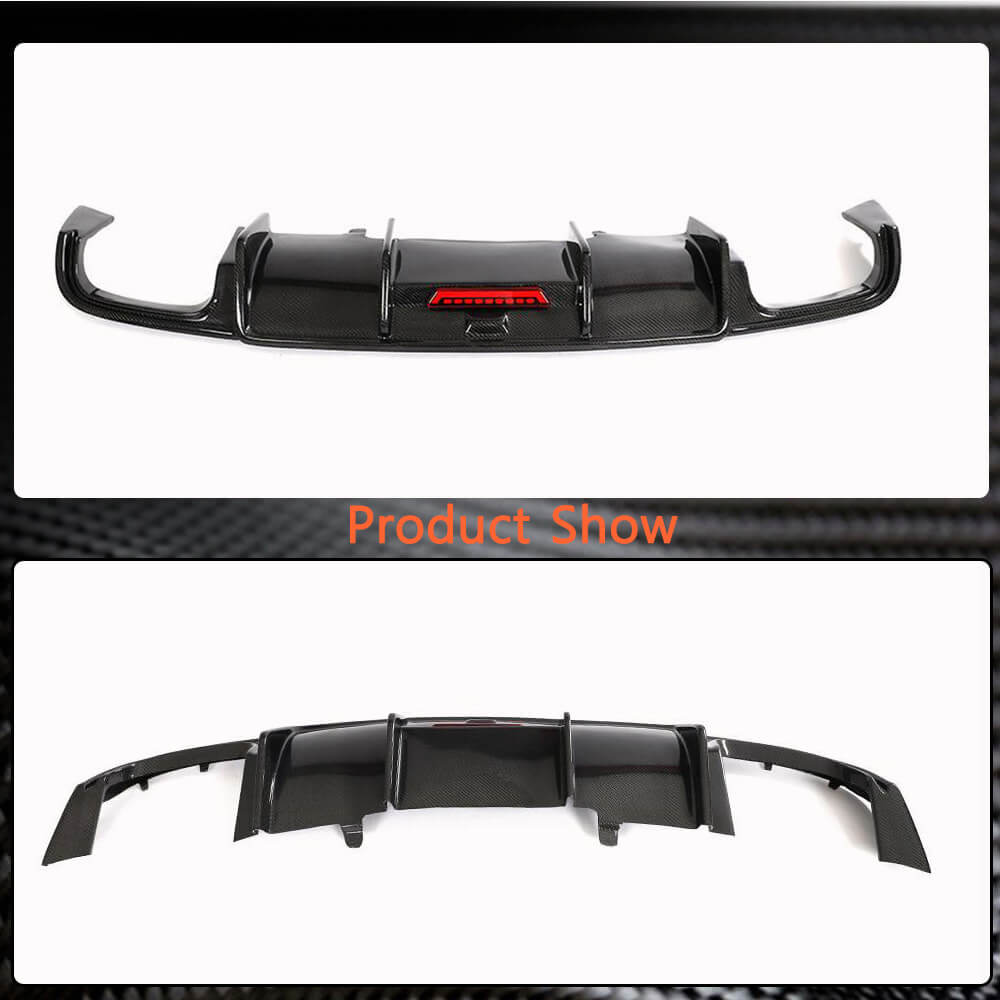 Audi A4 B9 Base rear bumper diffuser front and rear product views