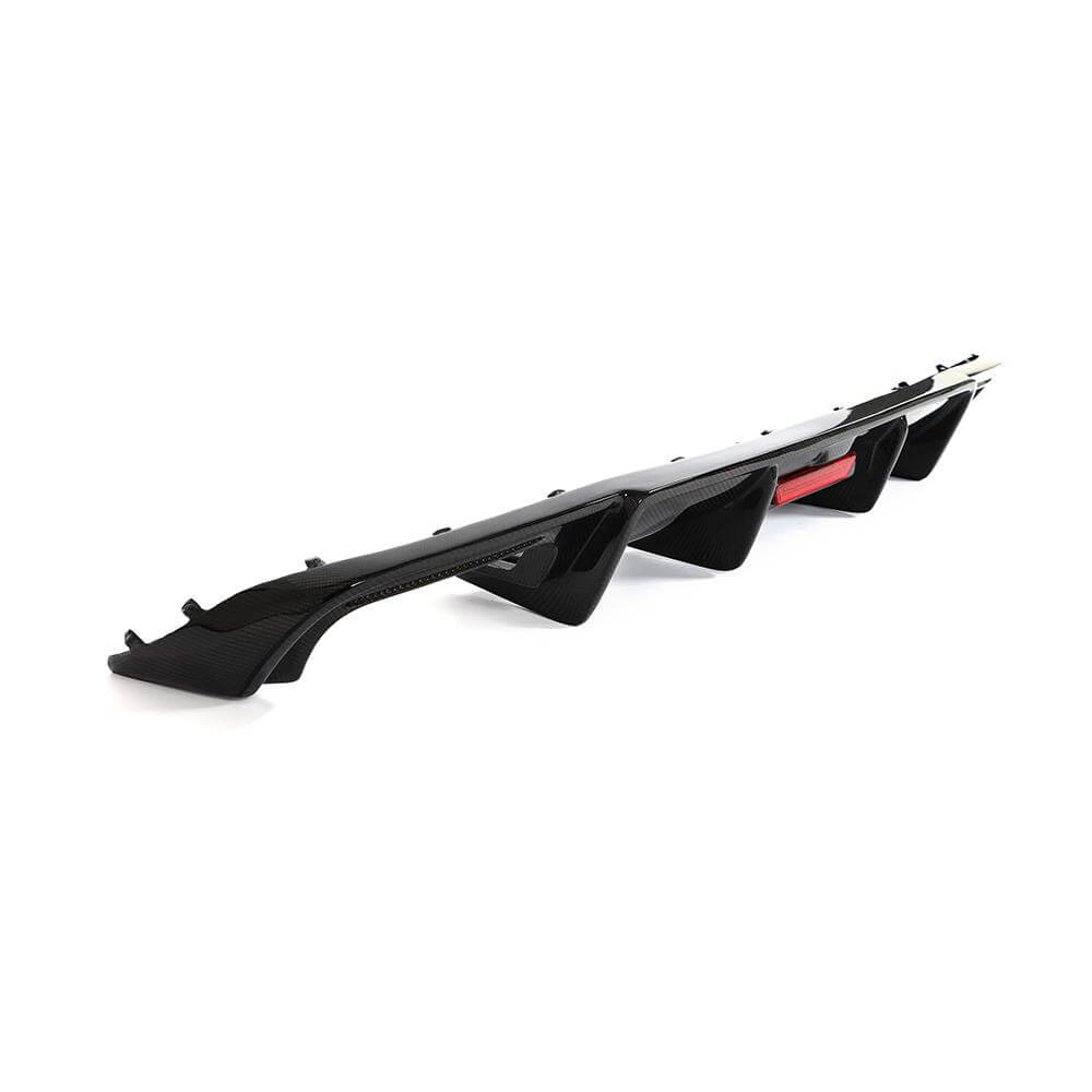 Audi A4 B9 carbon fiber rear diffuser side profile