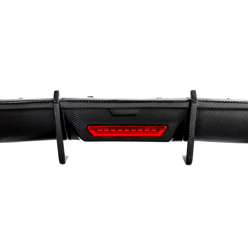 Audi A4 B9 rear diffuser center section and light opening detail