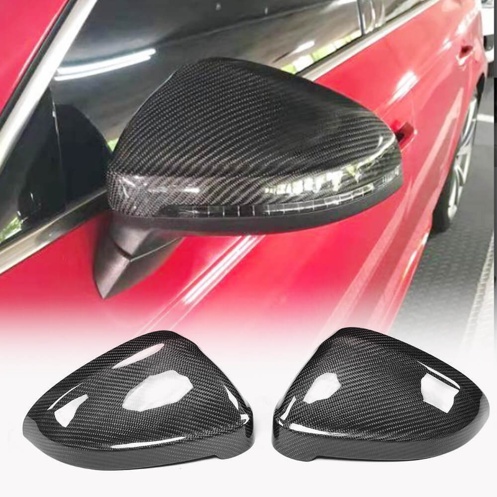 Audi A4 S4 A5 S5 RS5 carbon fiber replacement mirror covers with Side Assist