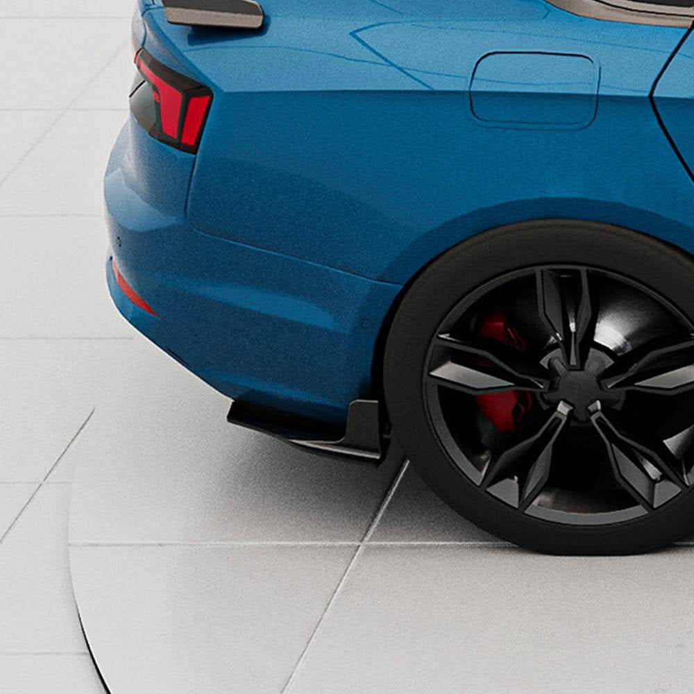 Audi A5 S Line B9 carbon fiber rear bumper side splitter installed