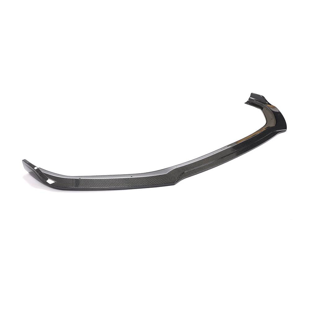 Angled product view of the Audi A5/S5 B9 carbon fiber front bumper lip