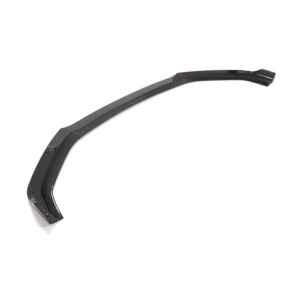Profile view of the one-piece front lip shaped for the Audi A5/S5 B9 lower bumper