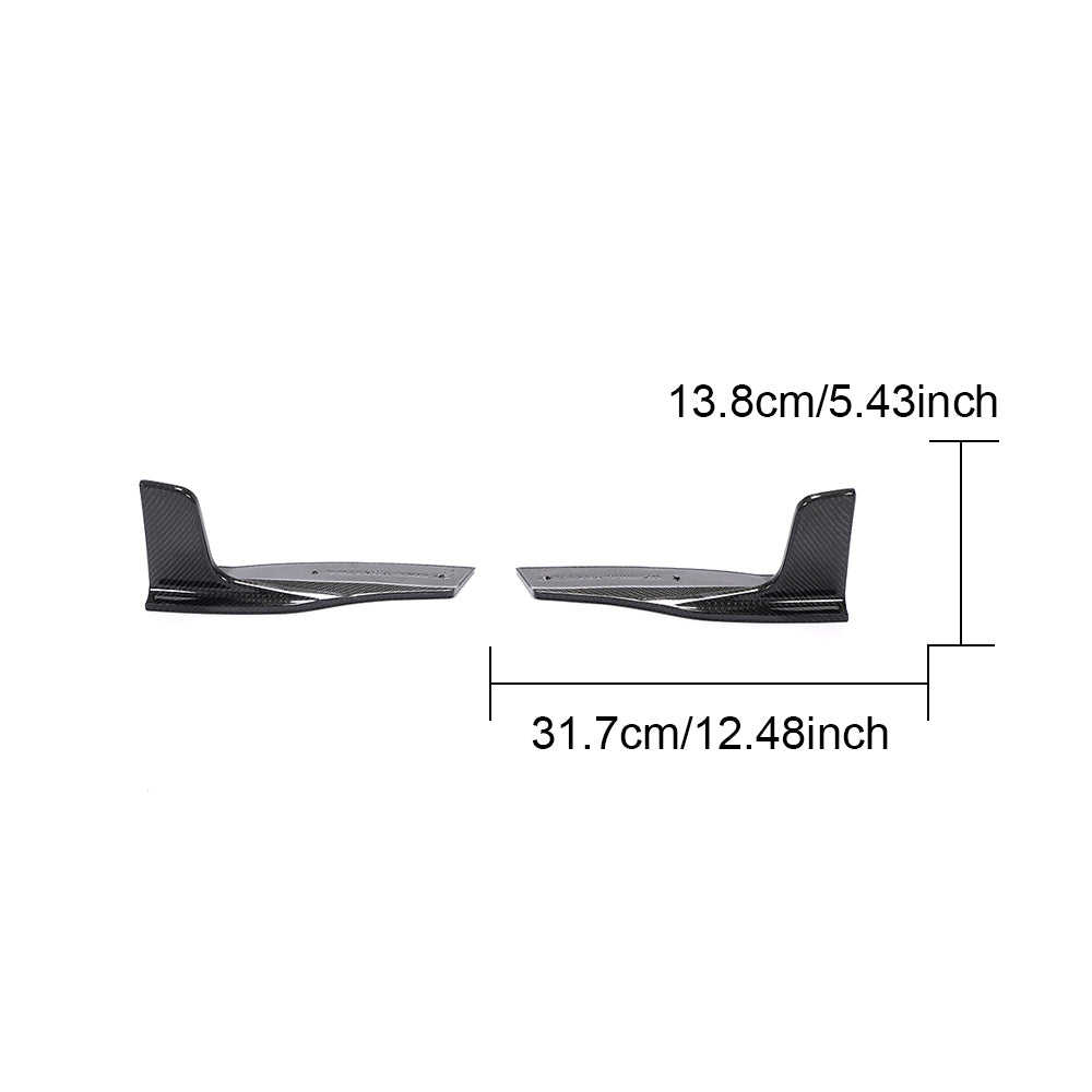 Audi A5 S5 B9 rear bumper side splitter dimensions