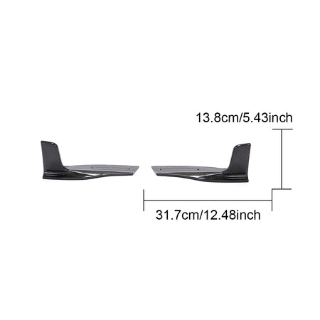 Audi A5 S5 B9 rear bumper side splitter dimensions