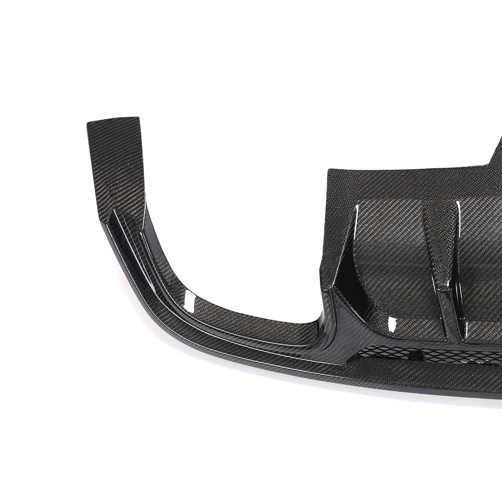 Audi A5 S5 carbon fiber rear diffuser corner and weave detail